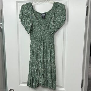 Angie Green Floral Mini Dress